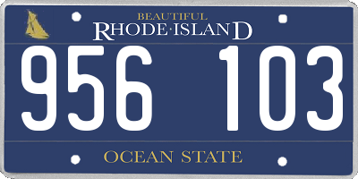 RI license plate 956103