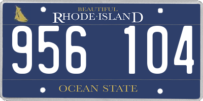 RI license plate 956104