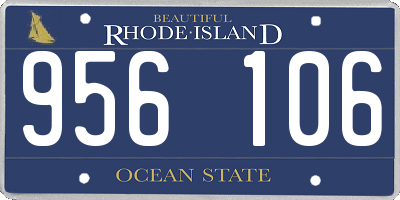 RI license plate 956106