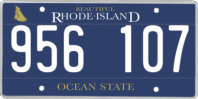 RI license plate 956107