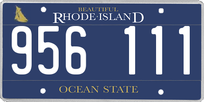 RI license plate 956111