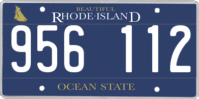 RI license plate 956112