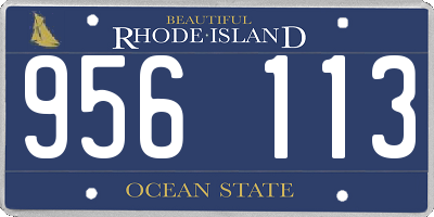 RI license plate 956113
