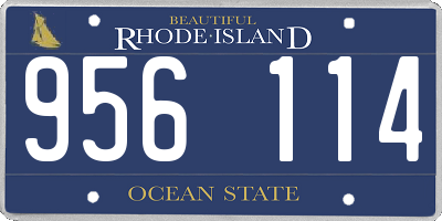 RI license plate 956114