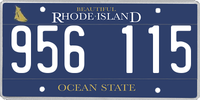 RI license plate 956115