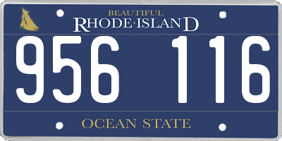 RI license plate 956116