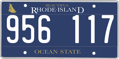 RI license plate 956117