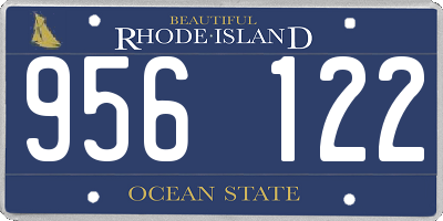 RI license plate 956122