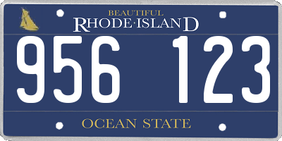 RI license plate 956123