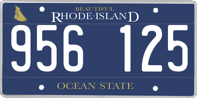 RI license plate 956125