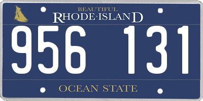 RI license plate 956131