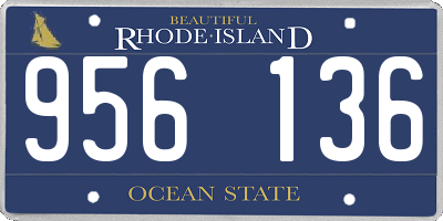 RI license plate 956136