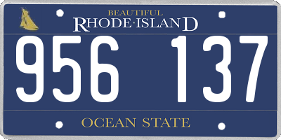 RI license plate 956137