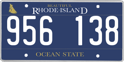 RI license plate 956138