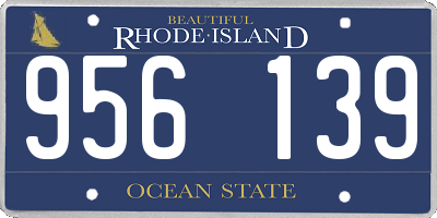 RI license plate 956139