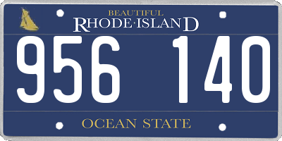 RI license plate 956140