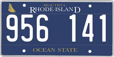 RI license plate 956141