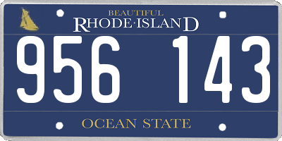 RI license plate 956143