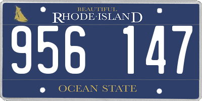 RI license plate 956147