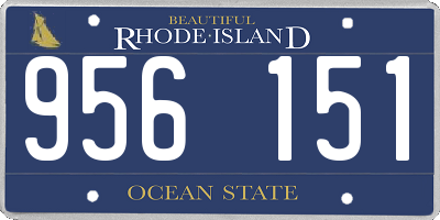 RI license plate 956151