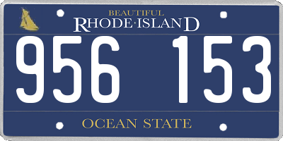 RI license plate 956153