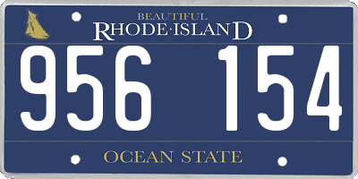 RI license plate 956154