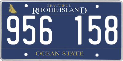 RI license plate 956158