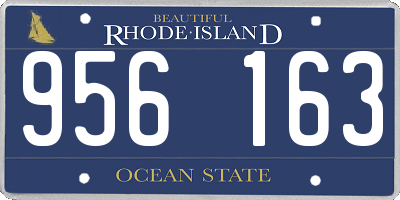 RI license plate 956163