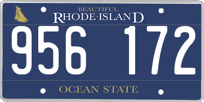 RI license plate 956172
