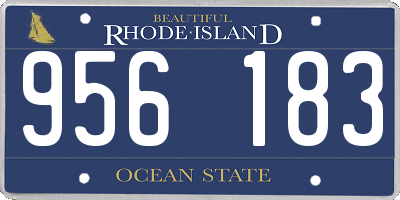 RI license plate 956183