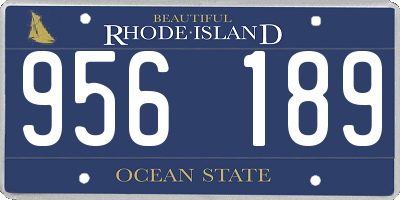 RI license plate 956189
