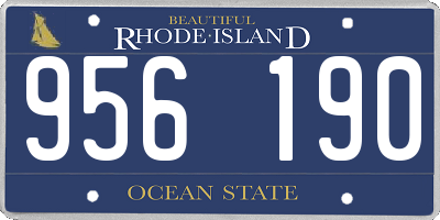 RI license plate 956190