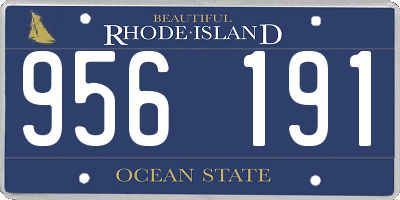 RI license plate 956191