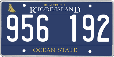 RI license plate 956192