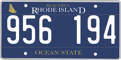RI license plate 956194