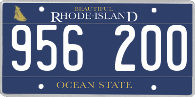 RI license plate 956200