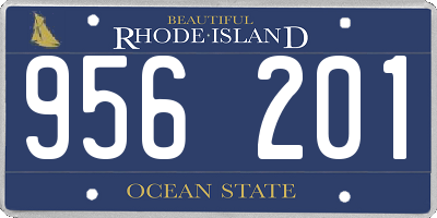 RI license plate 956201