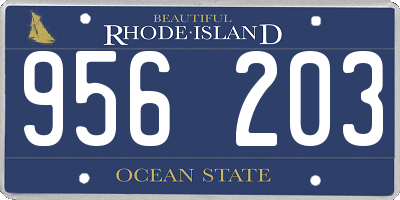 RI license plate 956203