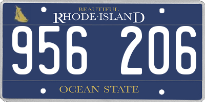 RI license plate 956206