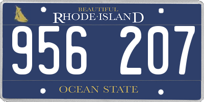 RI license plate 956207