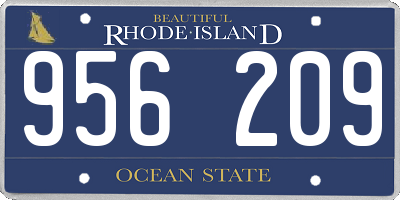 RI license plate 956209