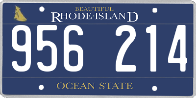 RI license plate 956214