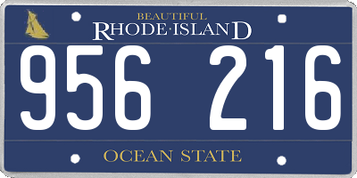 RI license plate 956216