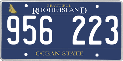 RI license plate 956223