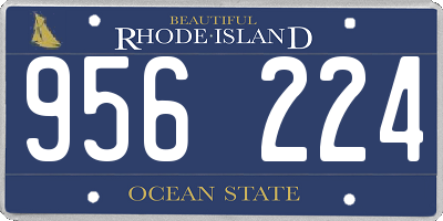 RI license plate 956224