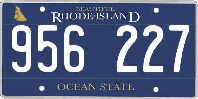 RI license plate 956227