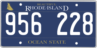RI license plate 956228