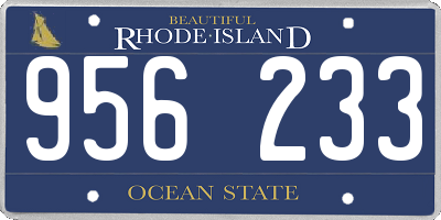 RI license plate 956233