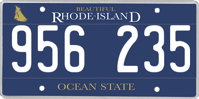 RI license plate 956235