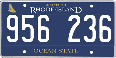 RI license plate 956236